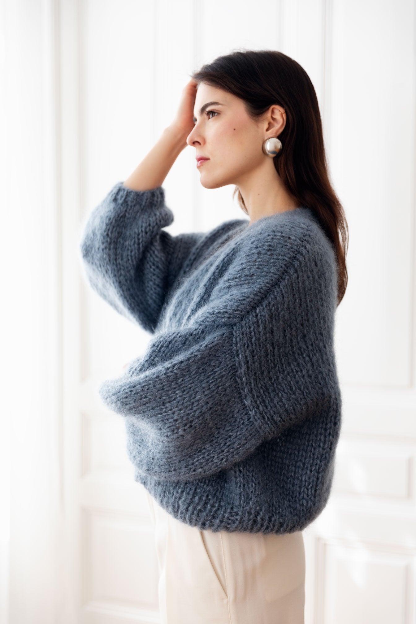 Blue Mohair Cardigan