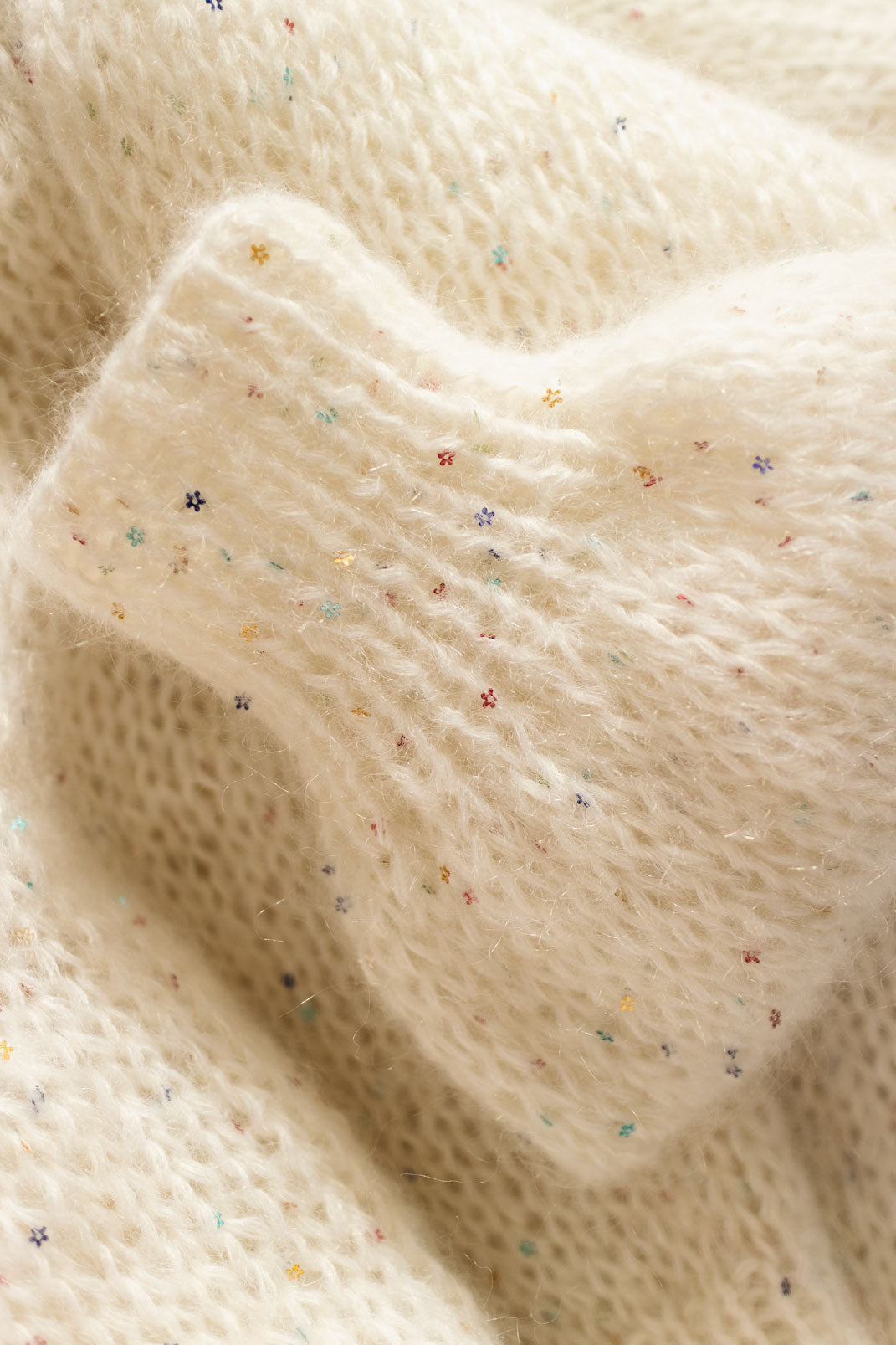 Sequins mohair sweater - white