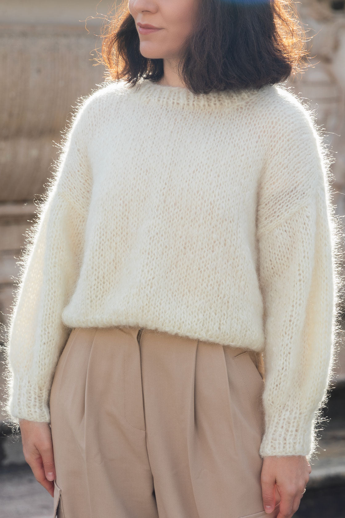 White mohair outlet jumper