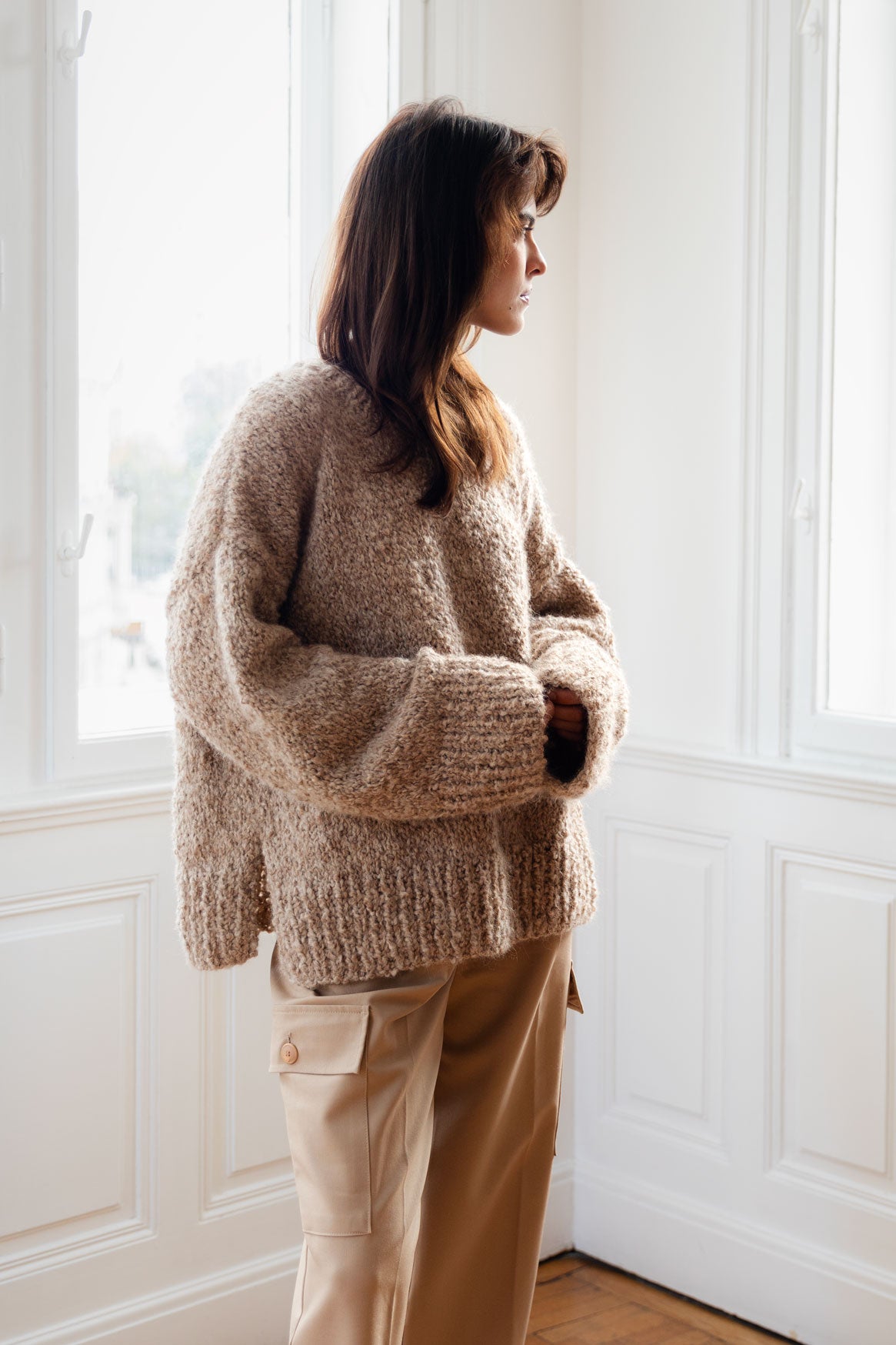 Bouclé Textured Virgin Wool Sweater