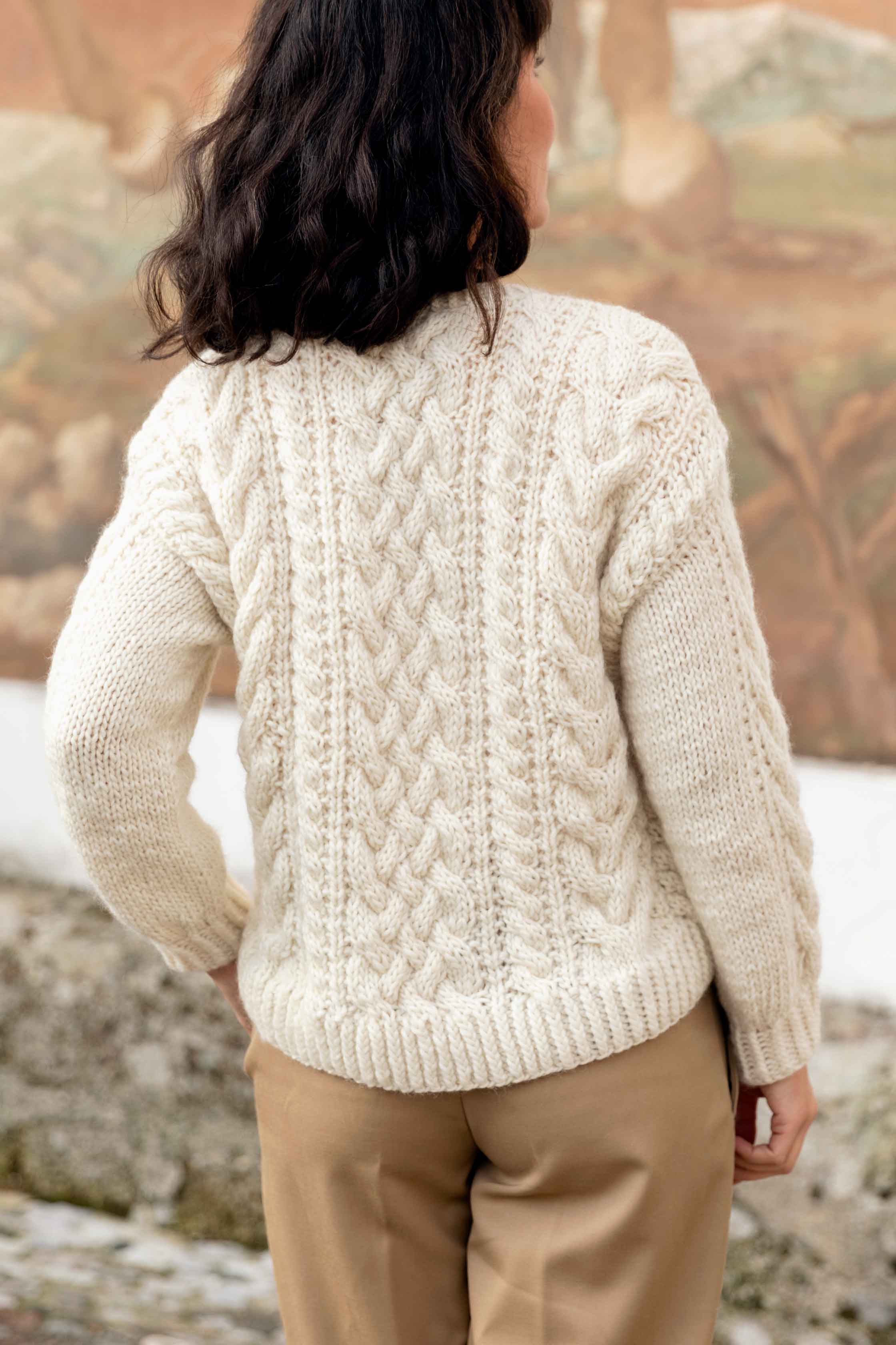Handmade cable knit wool sweater | Onika-Knitwear – onika-knitwear